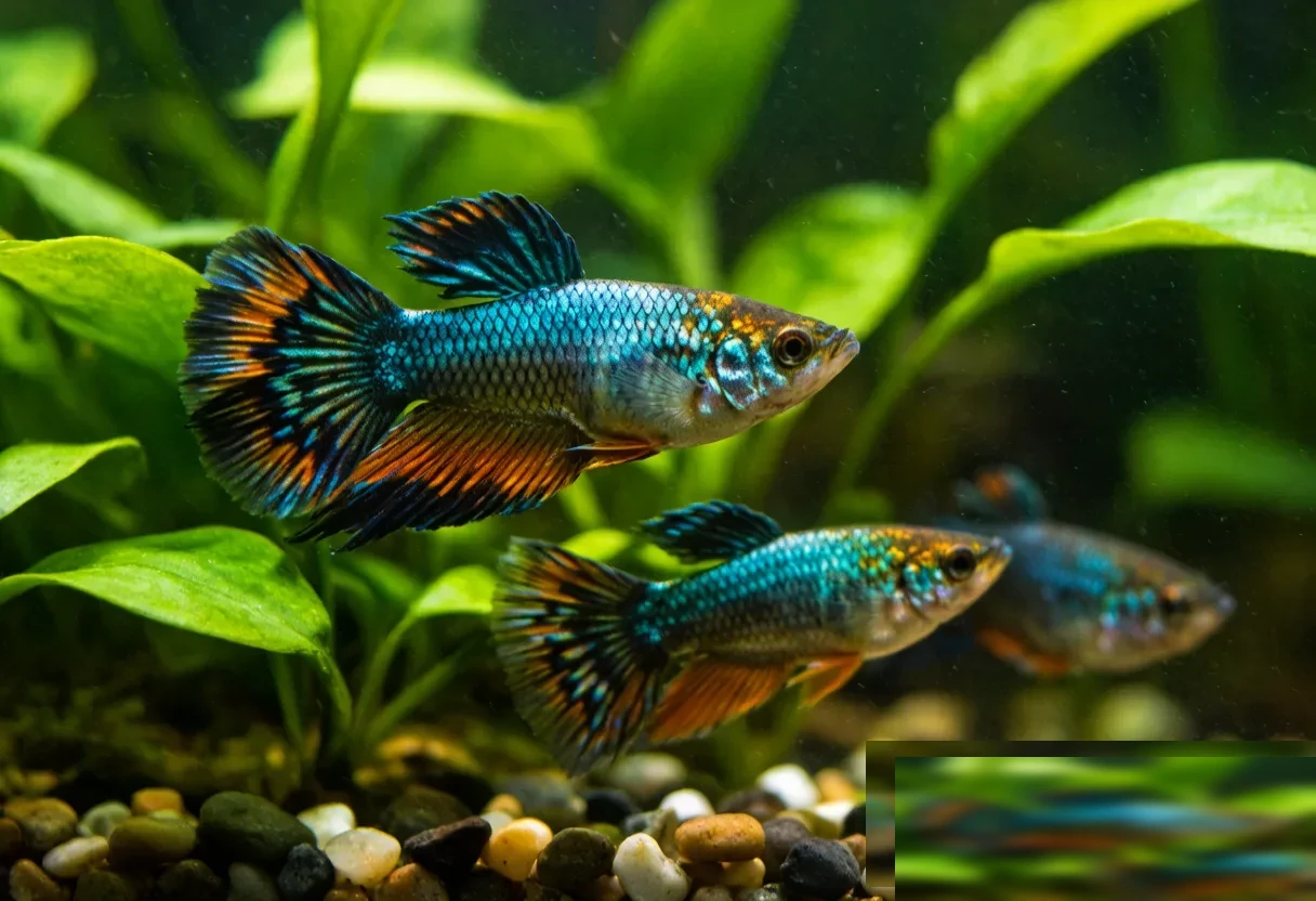 platy in a planted aquarium